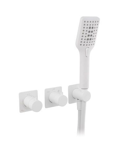 TRIM EMPOTRADO DUCHA HORIZONTAL DE 2 SALIDAS CON PLAFONES