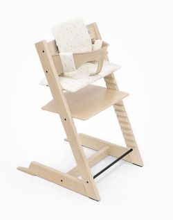 Tripp Trapp Natural + babyset natural + cojín trigo de Stokke