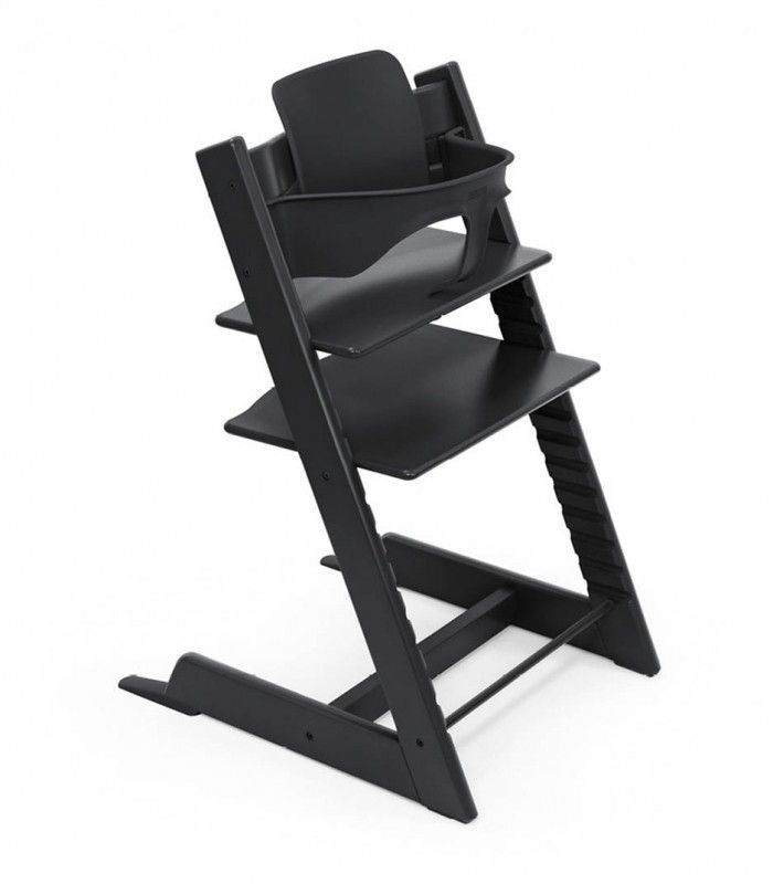 Trona Tripp Trapp Negro + Baby Set color Negro de Stokke