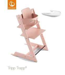 Trona Tripp Trapp Serene Pink+ Babyset + Bandeja Blanca de Stokke