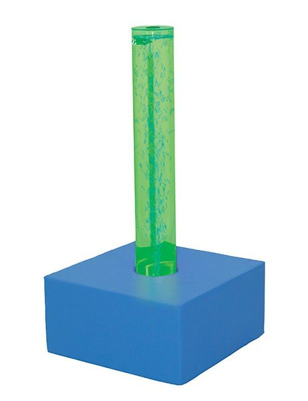 Tubo burbujas con bloque