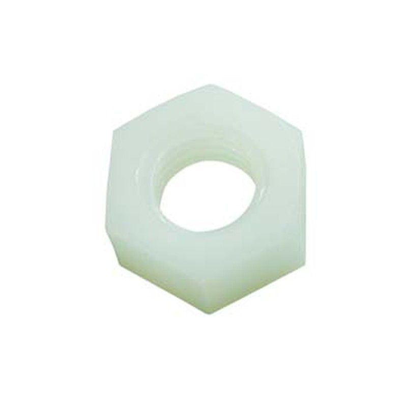 Tuerca din-934 hexagonal, de poliamida y rosca métrica.