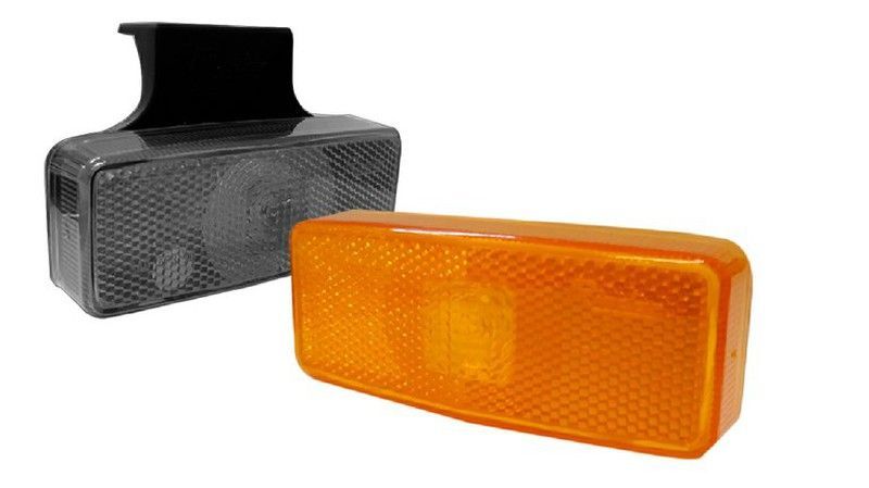 Tulipa lateral ambar con catadrioptico