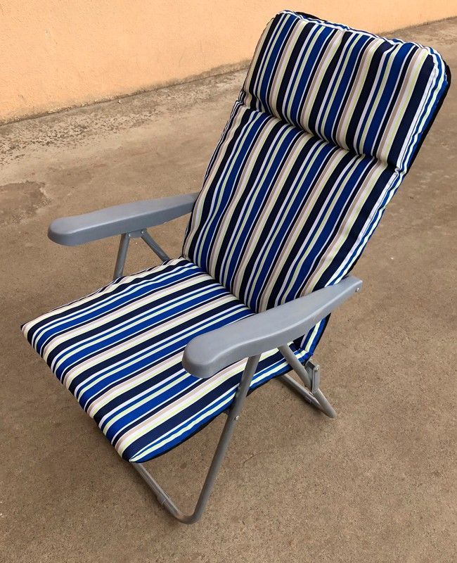 Tumbona 5 Posiciones Hierro Acolchada