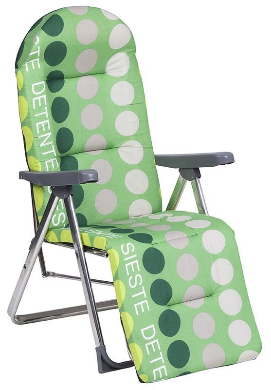 Tumbona jardín relax de aluminio textil acolchado