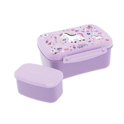 Tupper Infantil Hermético Lilac Unicorn Creative Story