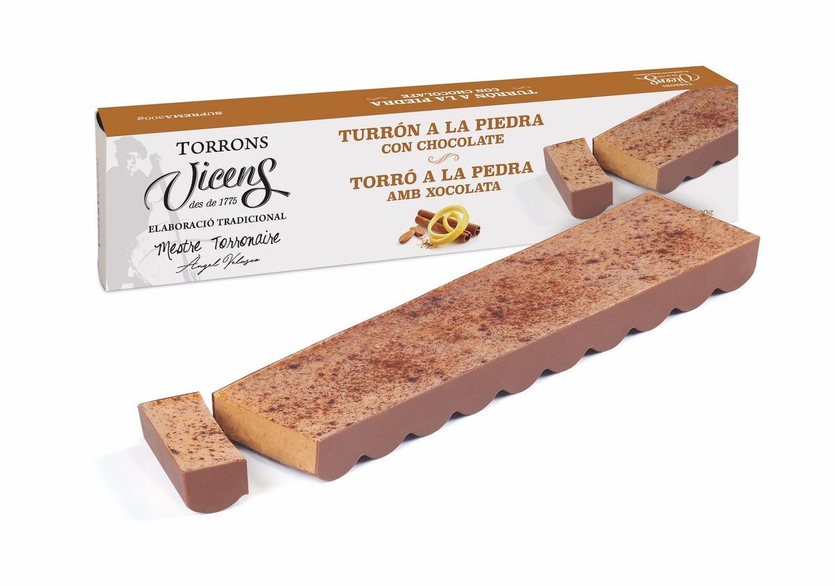 Turrón a la Piedra con Chocolate Excellence 300g Vicens Gourmet