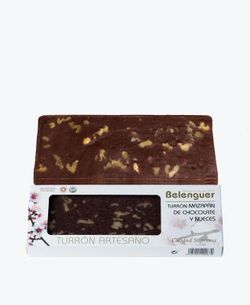 Turrón Artesano Belenguer de Mazapán de Chocolate y Nueces
