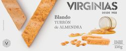 Turrón blando de almendras virginias 150 grs sin gluten