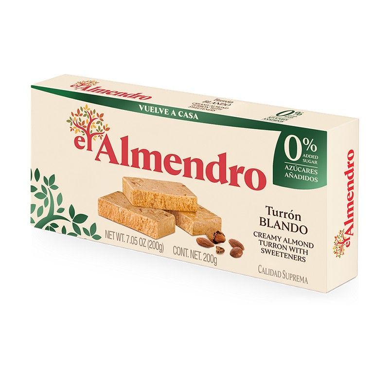 Turrón Blando Sin Azúcar El Almendro 200 grs