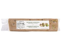 Turrón cremoso almendra pistacho a la sal vicens 300 grs