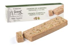 Turrón Excellence Cremoso con pistacho y sal 150g Vicens