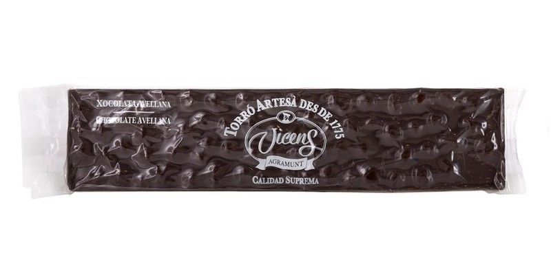 Turrón vicens chocolate bitter avellana especial 300g