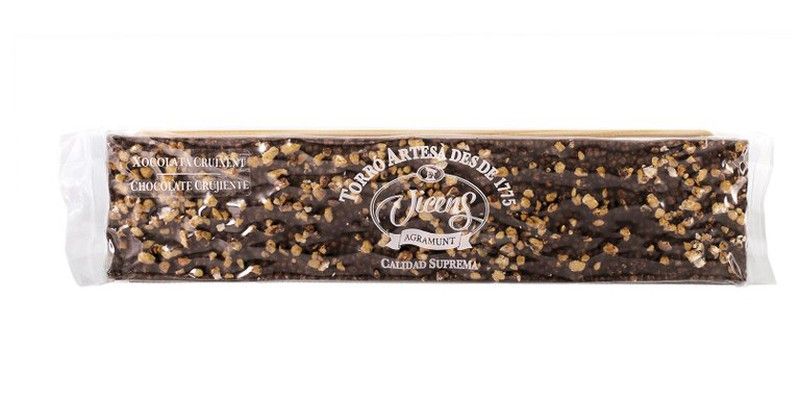 Turrón vicens chocolate bitter crujiente especial 250g