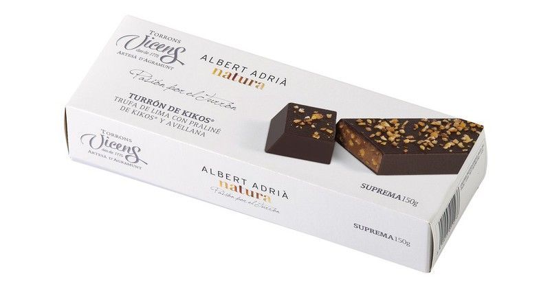 Turrón Vicens Kikos Adrià Natura 140g Artesano