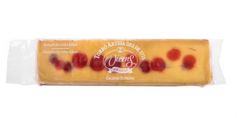 Turrón vicens mazapán guindas al kirsh especial 300g