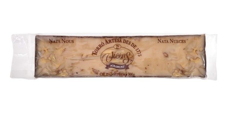 Turrón vicens nata nuez especial 300g