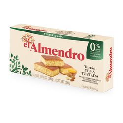 Turrón Yema Tostada Sin Azúcar El Almendro 200 grs