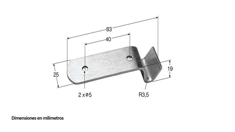 Uña cincada estampada larga acodada