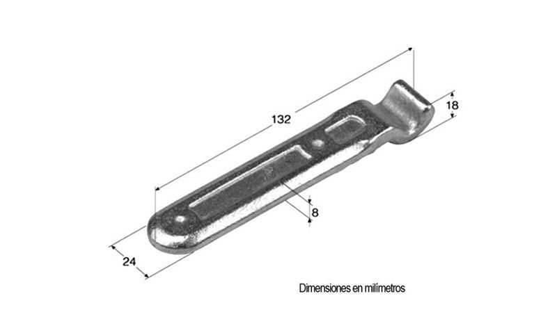 Uña fija mediana 132