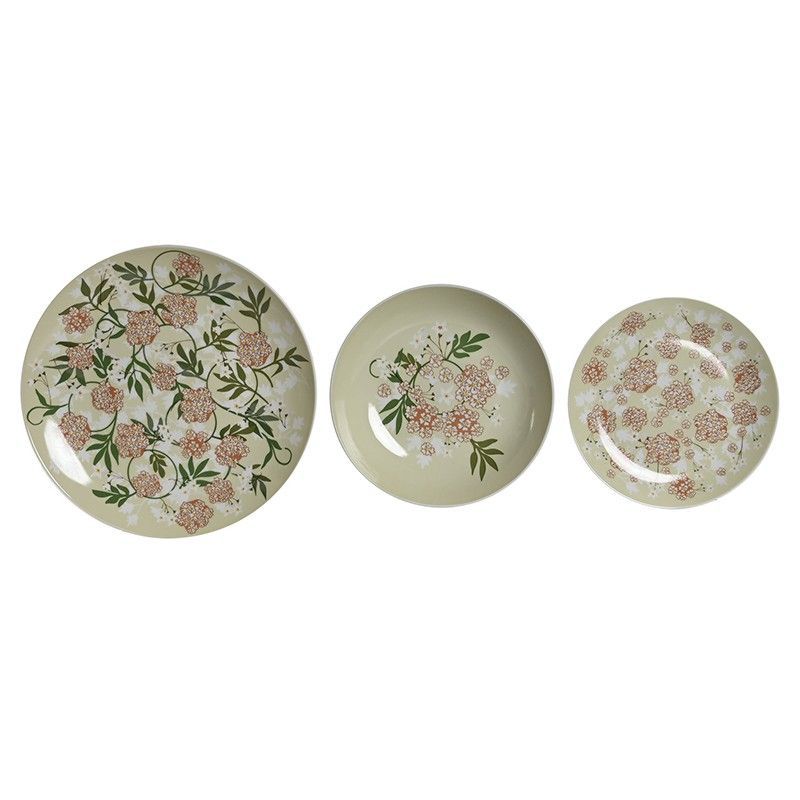 Vajilla de 18 piezas de porcelana en multicolor | Ivy&Daisy