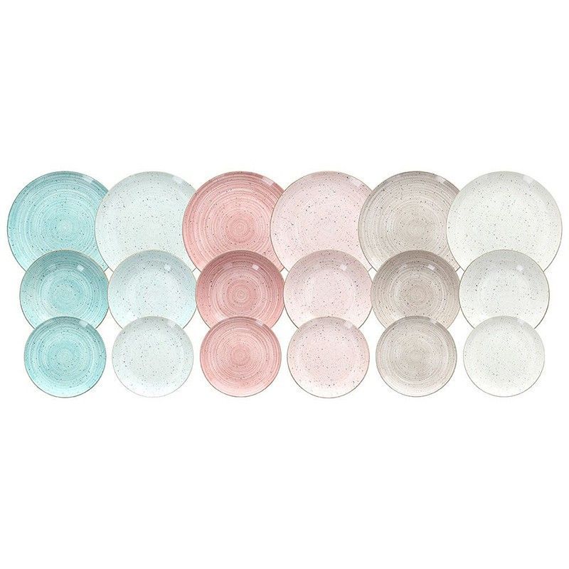 Vajilla de 18 piezas de porcelana en multicolor | Pepper Bamboo