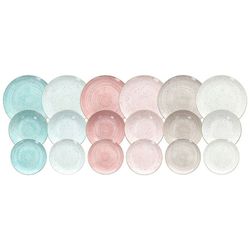 Vajilla de 18 piezas de porcelana en multicolor | Pepper Bamboo