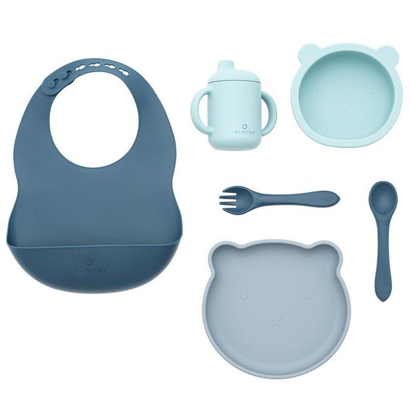 Vajilla de 7 piezas silicona Olmitos Blue