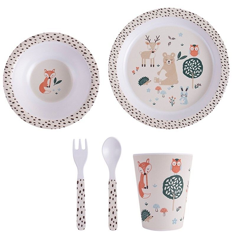 Vajilla Infantil Woodland Melamina Ladelle
