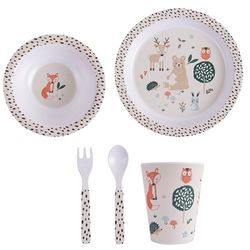 Vajilla Infantil Woodland Melamina Ladelle