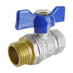 Valv Esf Pn-25 Mh Mando Palom Azul 1/2"