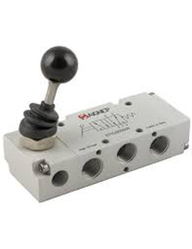 Valvula De Acionamiento Manual, 5/2 Vias  Biestable.