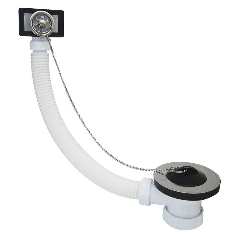 Válvula fregadero con rebosadero y chapa 35 mm CREARPLAST C-81-T Valvula Fregadero Inox. 80 Mm Rebos Chap