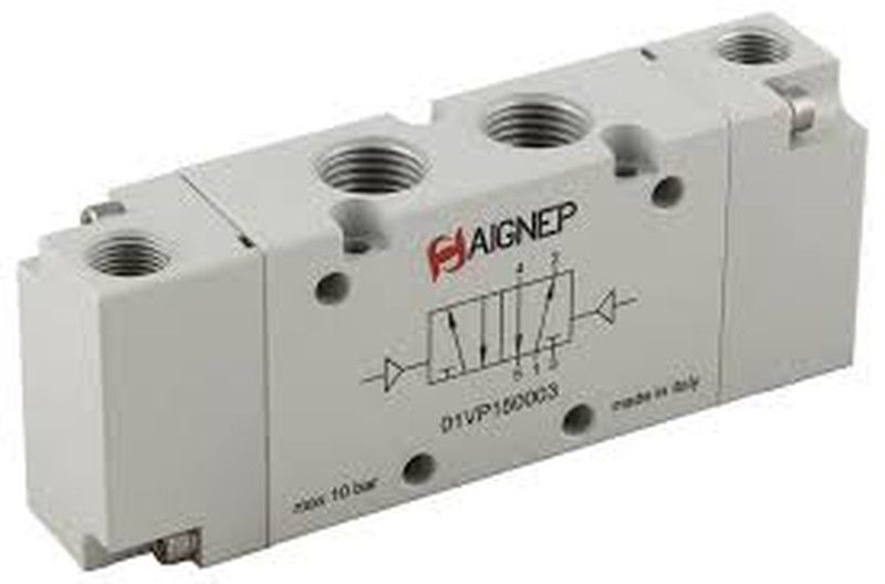Valvula Neumatica De Rosca  , 5/2 5 Vias-2 Posiciones Biestable  2 Pilotajes Neumaticos.