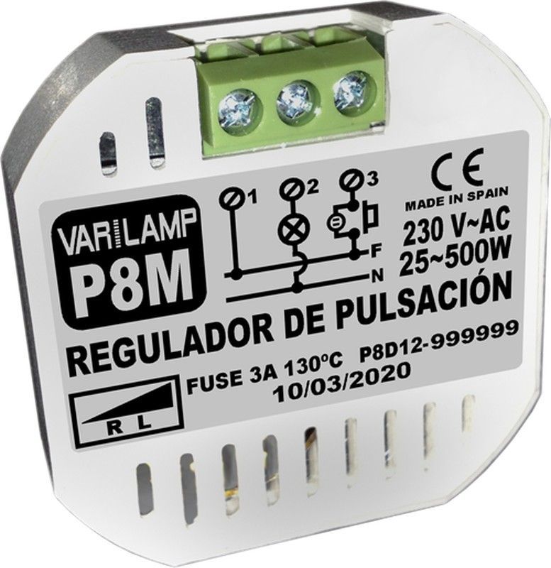Varilamp p8m regu. De pulsación halog. E incand. 800w (incan.) 500w (halog.)