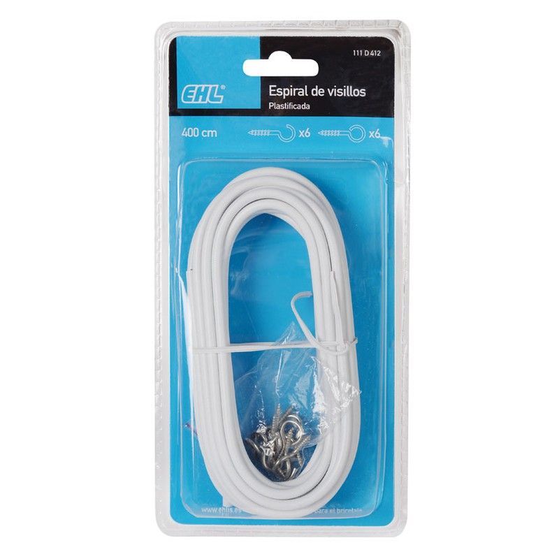 Varilla espiral visillos EHL Espiral Visillos Plastificado. 4M.  Ehl