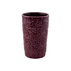 Vaso alto de loza en morado, Ø 10 x 15 cm | Carmen Uvas