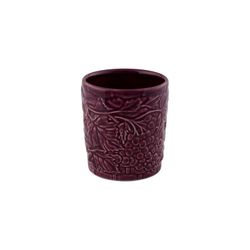 Vaso bajo de loza en morado, Ø 9 x 10 cm | Carmen Uvas