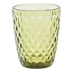 Vaso de cristal, Ø 8 x 10 cm, en verde| Colección Días
