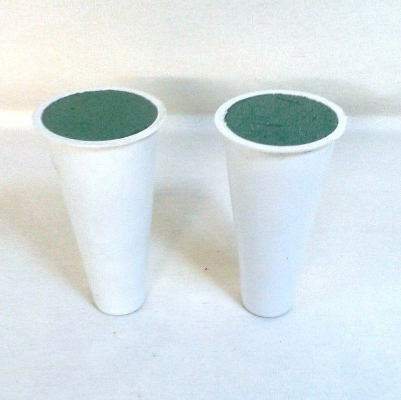 Vaso Funerario Plástico con esponja 2 uds.