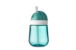 Vaso infantil con pajita mio 300 ml - turquesa