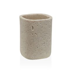 Vaso Portacepillos Baño Cora Beige Versa