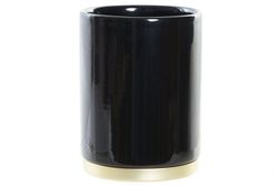 Vaso Portacepillos Baño Negro