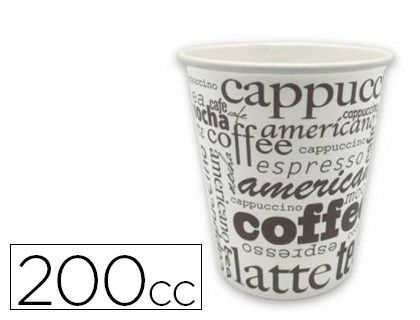 Vaso termico carton 200 cc paquete de 50 unidades