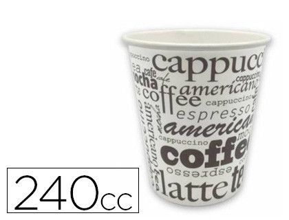 Vaso termico carton 240 cc paquete de 50 unidades