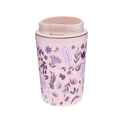 Vaso Térmico De Acero Inoxidable 350 ml Pink Florest Flower Creative Story