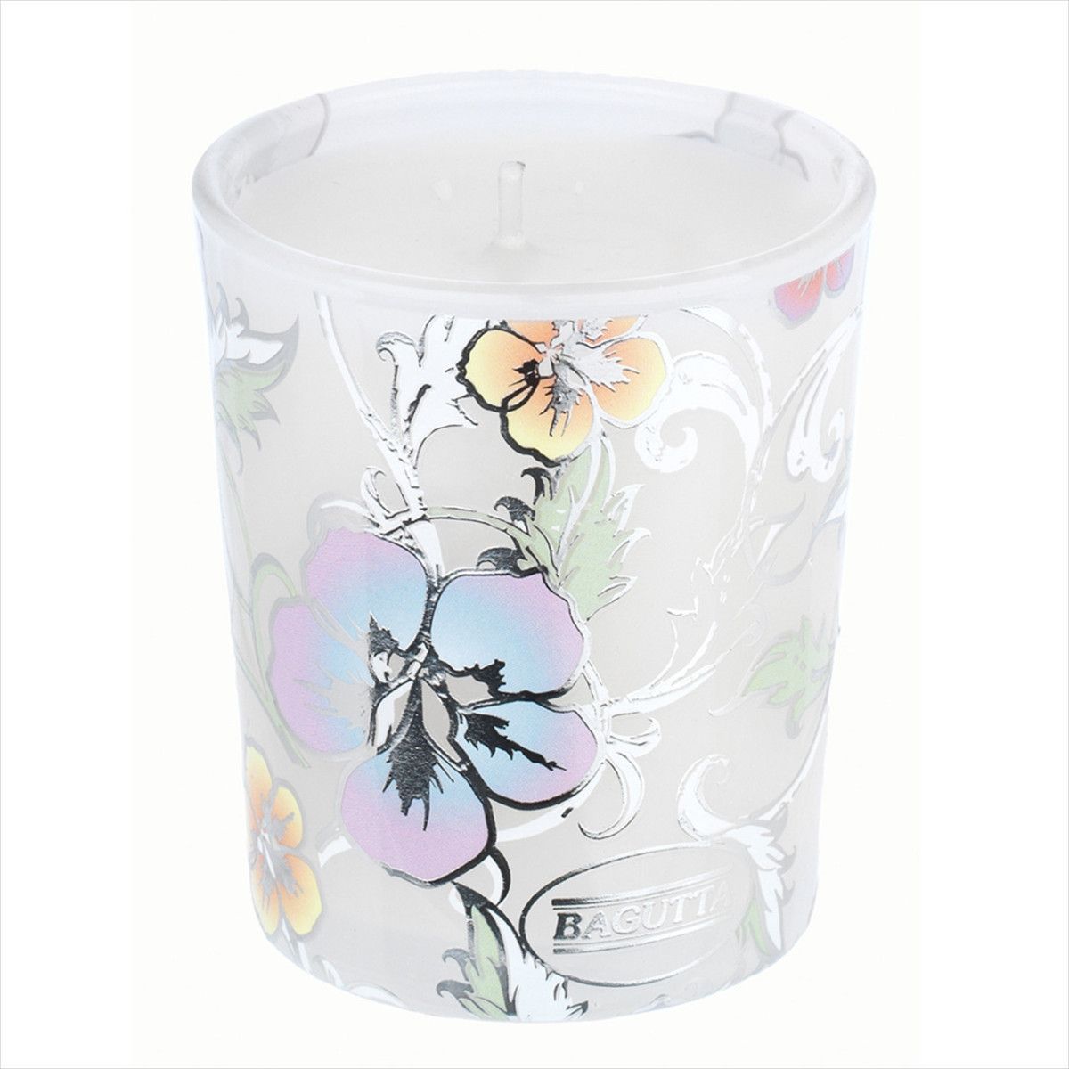 Vaso Vela Perfumada Cristal 7x8cm 2158-01BI Blanco Fragancia Vainilla