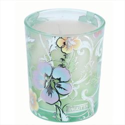 Vaso Vela Perfumada Cristal 7x8cm 2158-01VE Verde Fragancia Lavanda
