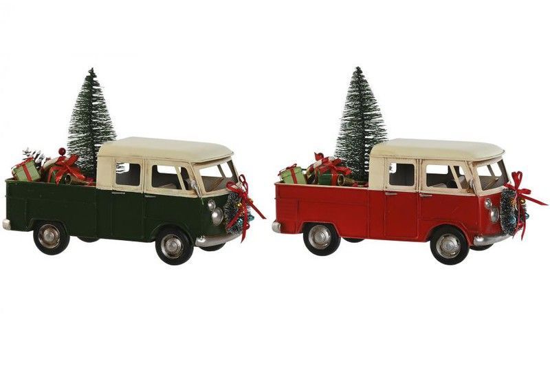 Vehiculo Vintage Navidad Decoracion Metal