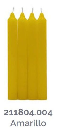 Vela Apagon Retractil 4 Amarilla